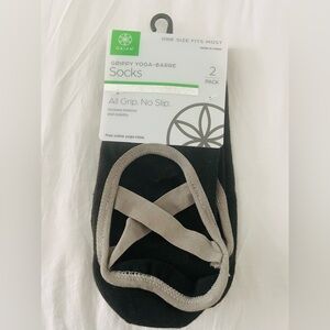 GAIAM Black and Gray Yoga-Barre Socks - 2 Pack